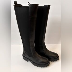 Brand new Na-kd knee high platform boots